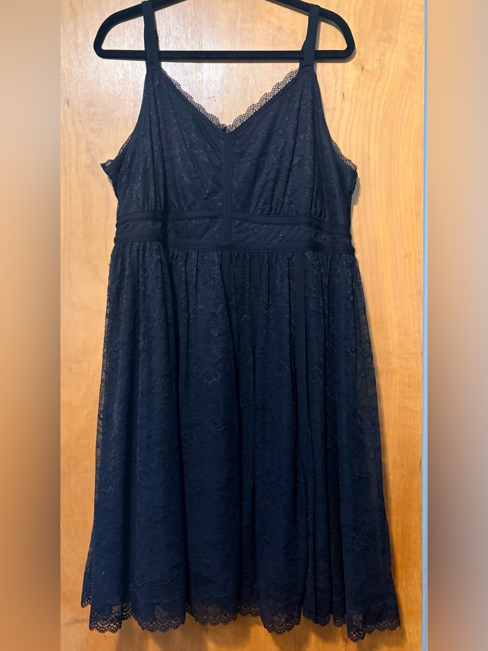 Torrid Black Lace Skater Dress, size 2.